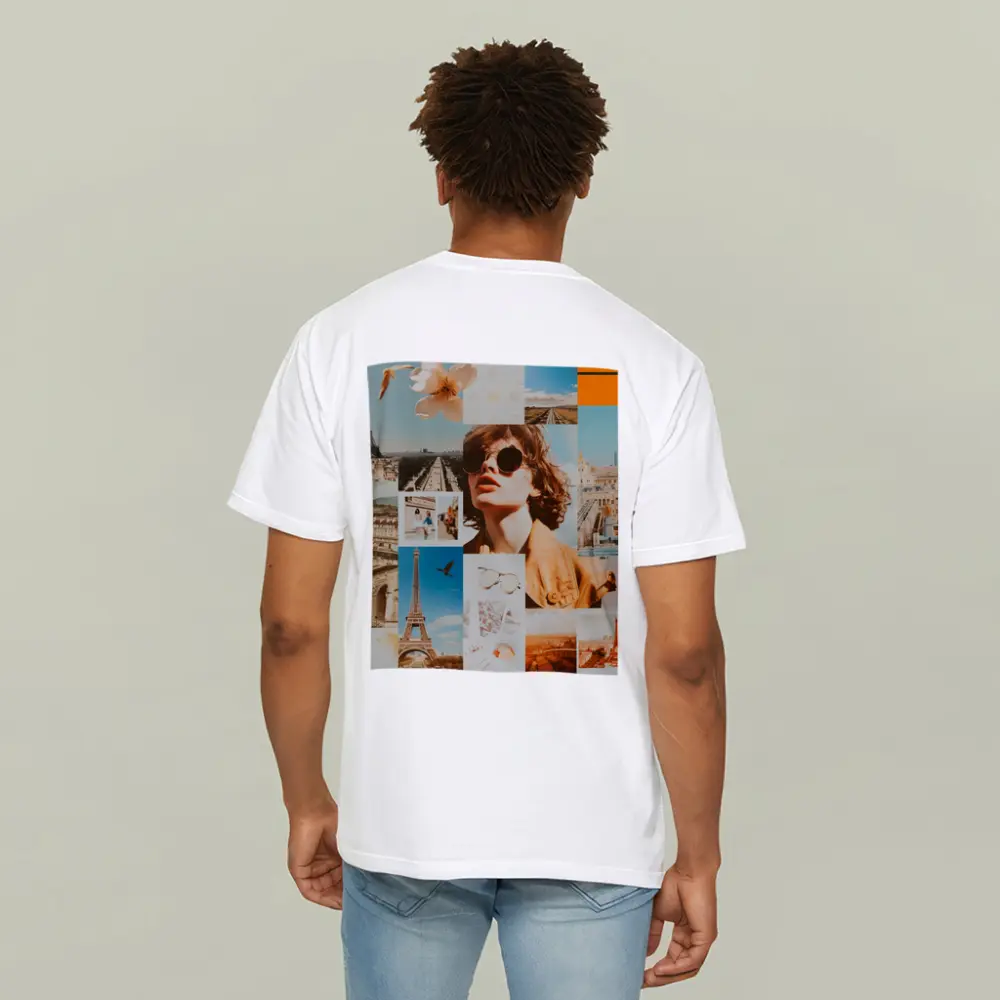 Paris Eiffel Tower Fashion Collage Aesthetic – T-Shirts