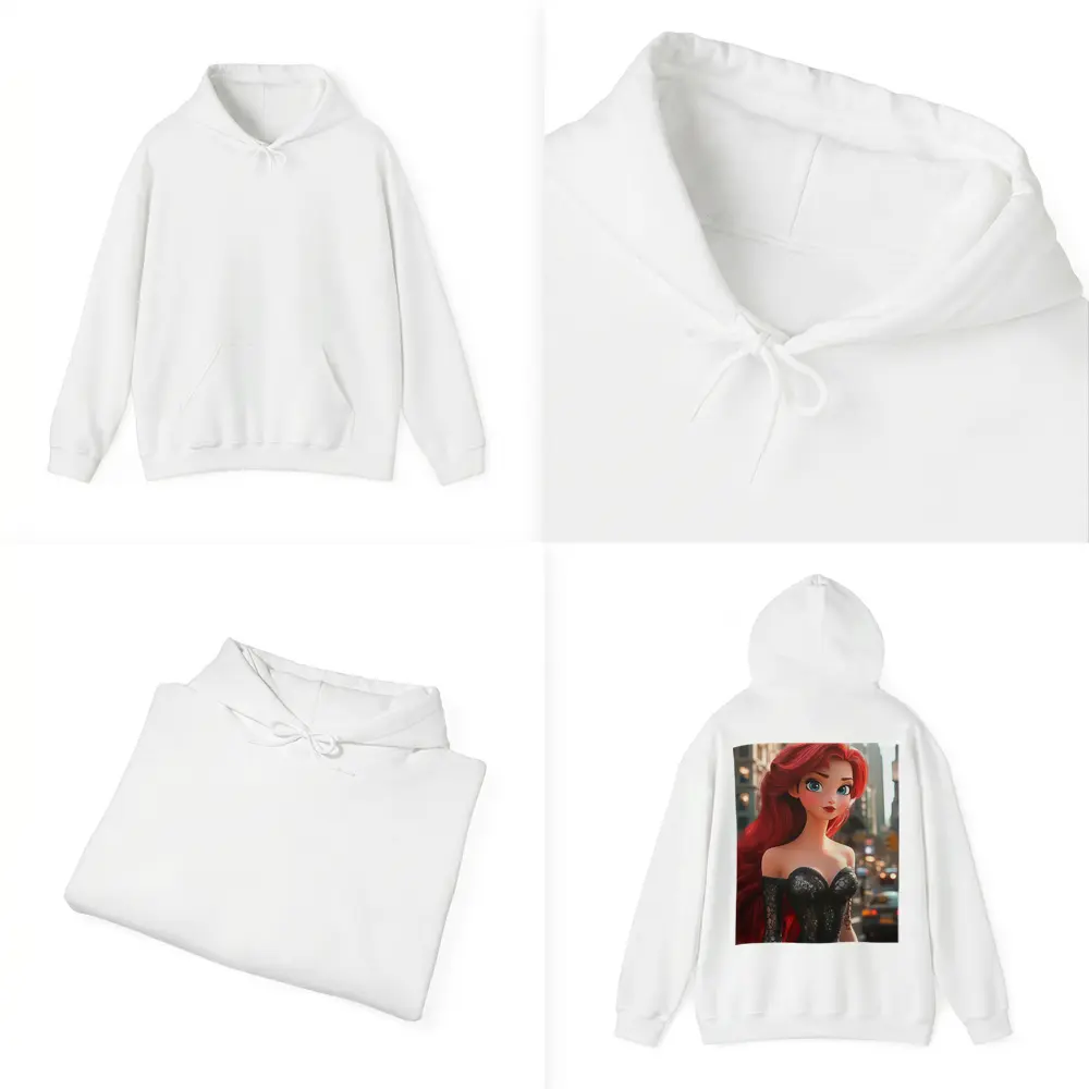 Red Hair Anime Girl City Street – Hoodies