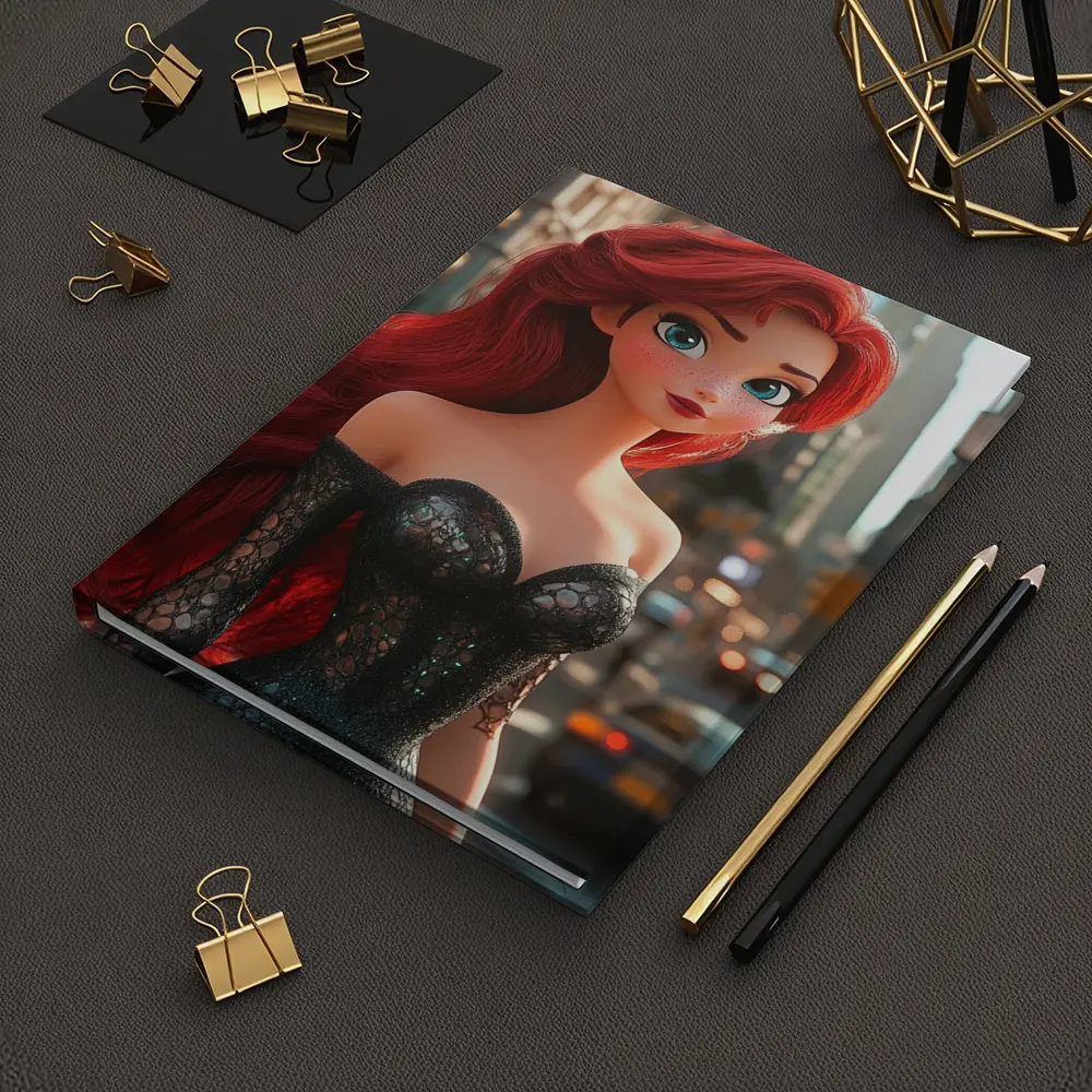 Red Hair Anime Girl City Street – Notebooks