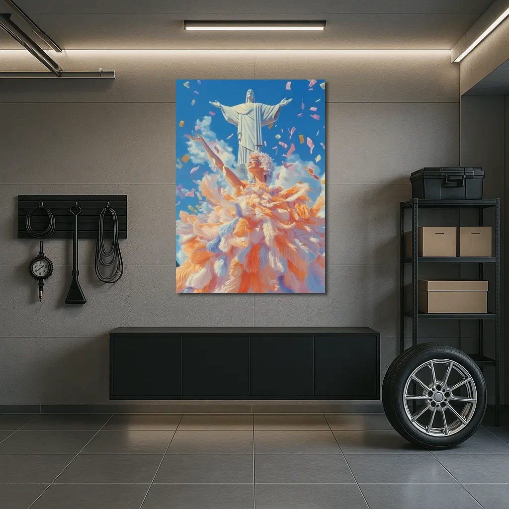 Rio Carnival Dancer Christ Redeemer Confetti – Wall Art