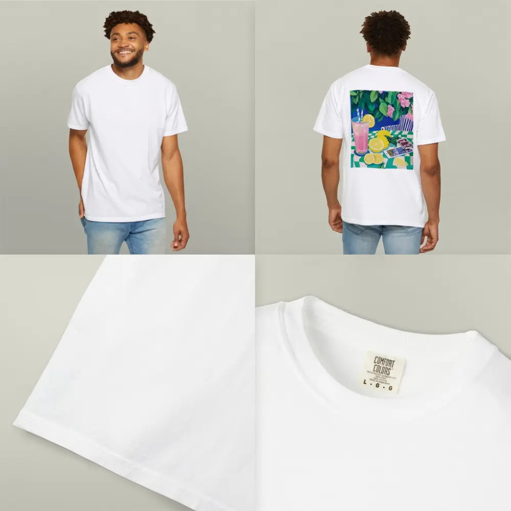Pink Lemonade Still Life Checkered Table Art – T-Shirts