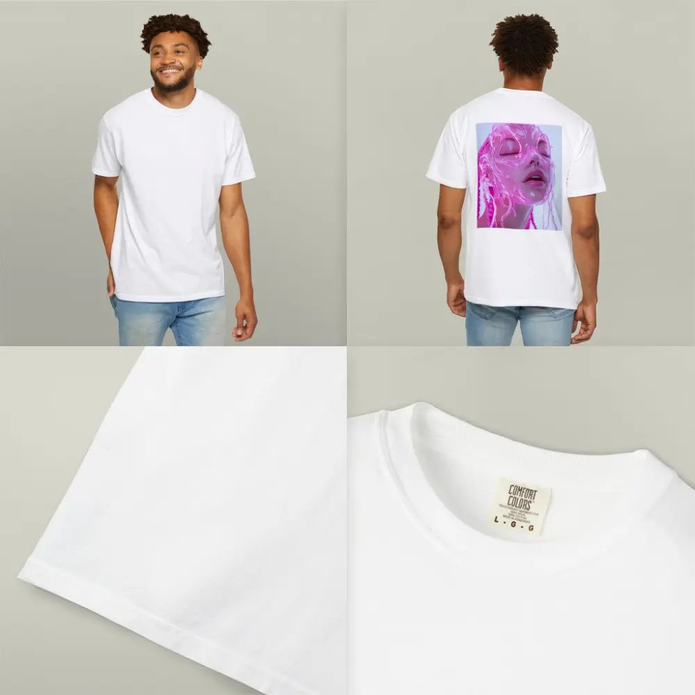 Pink Futuristic Transparent Face Mask Woman – T-Shirts