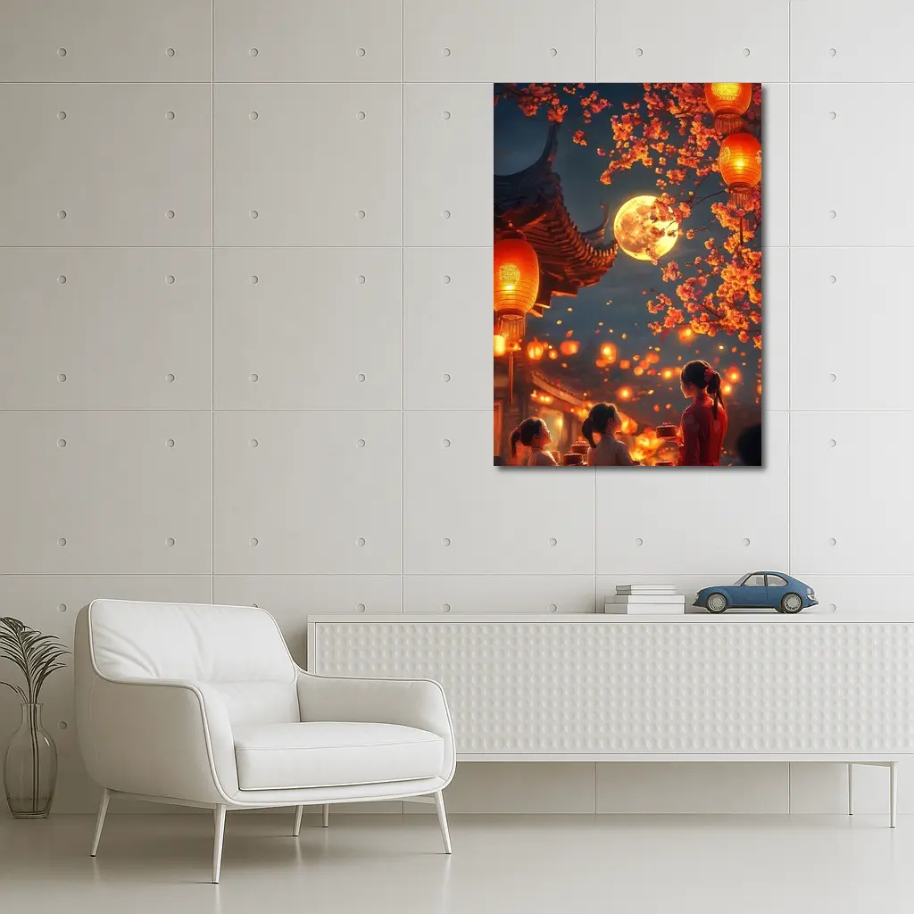 Chinese Lantern Festival Full Moon Night – Wall Art