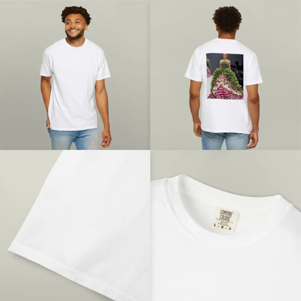 Fashion Model Wearing Vegetable Gown Runway – T-Shirts