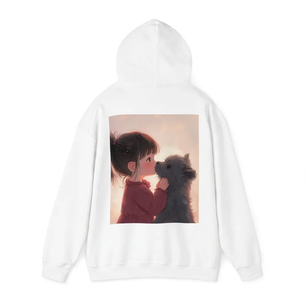 Little Girl and Puppy Anime Art – Hoodies