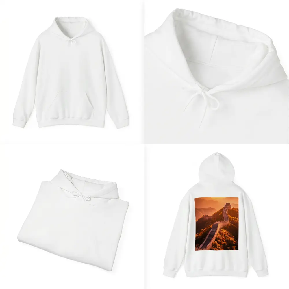Great Wall of China Golden Sunset Mountains – Hoodies