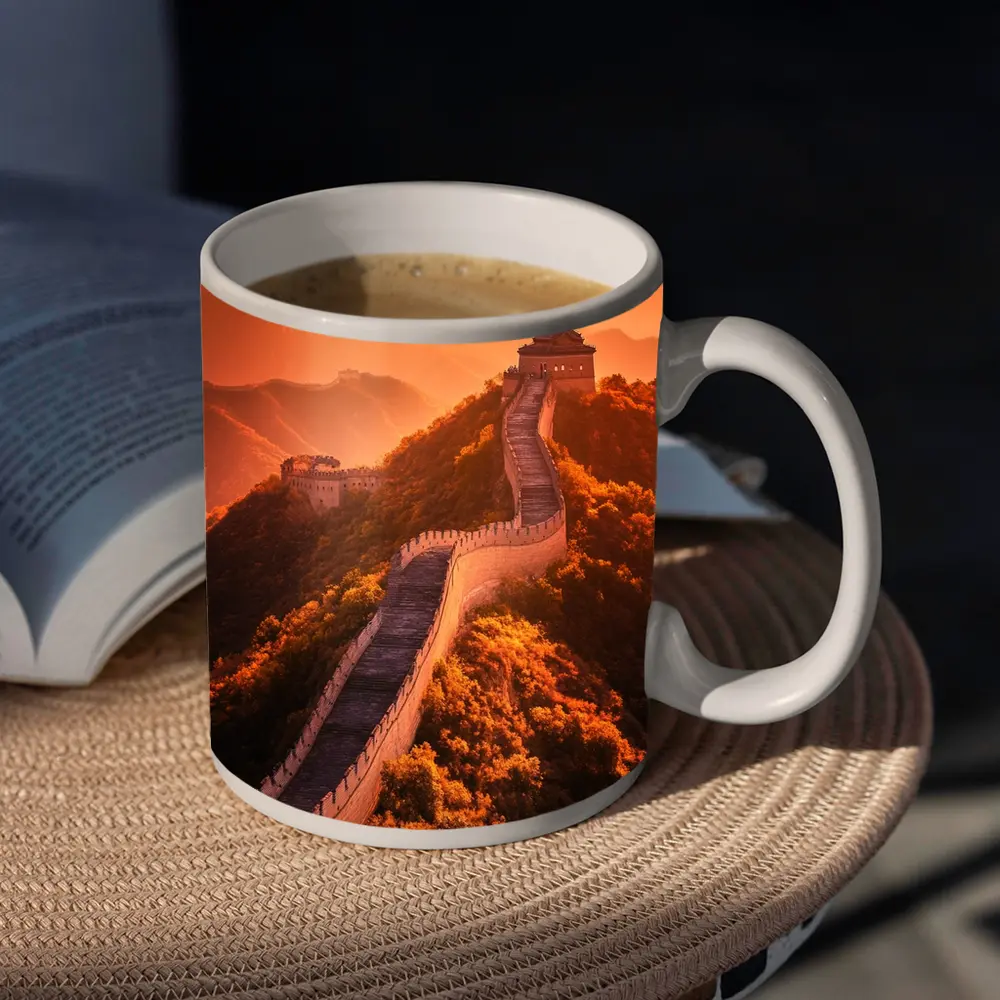 Great Wall of China Golden Sunset Mountains – Mugs