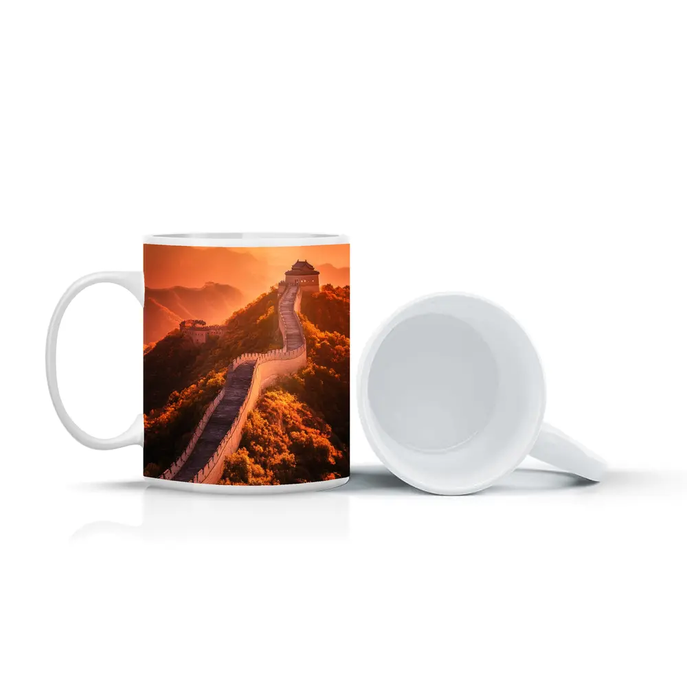 Great Wall of China Golden Sunset Mountains – Mugs