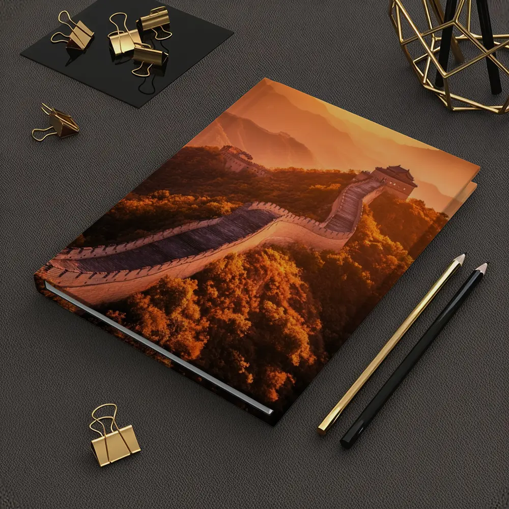 Great Wall of China Golden Sunset Mountains – Notebooks