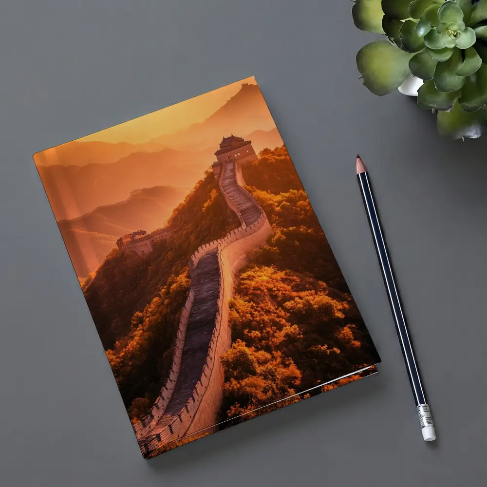 Great Wall of China Golden Sunset Mountains – Notebooks