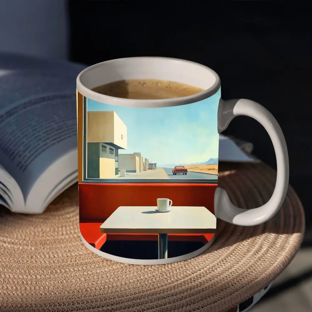 Desert Diner Booth Coffee Retro Painting – Mugs