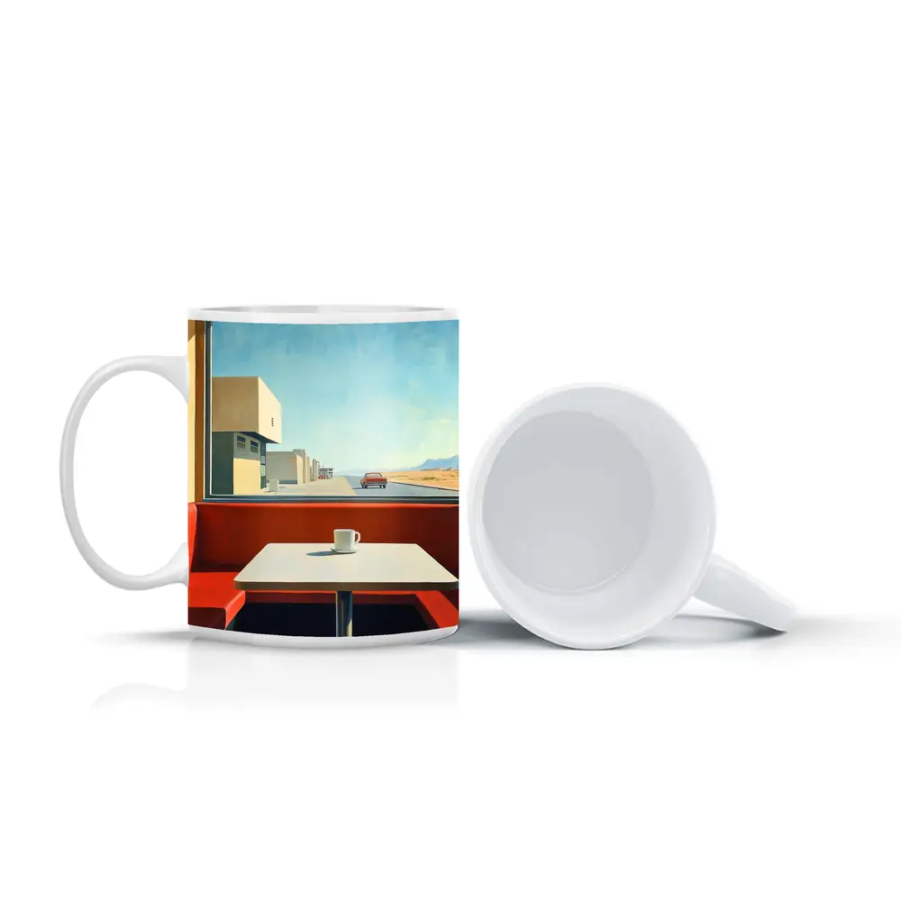 Desert Diner Booth Coffee Retro Painting – Mugs