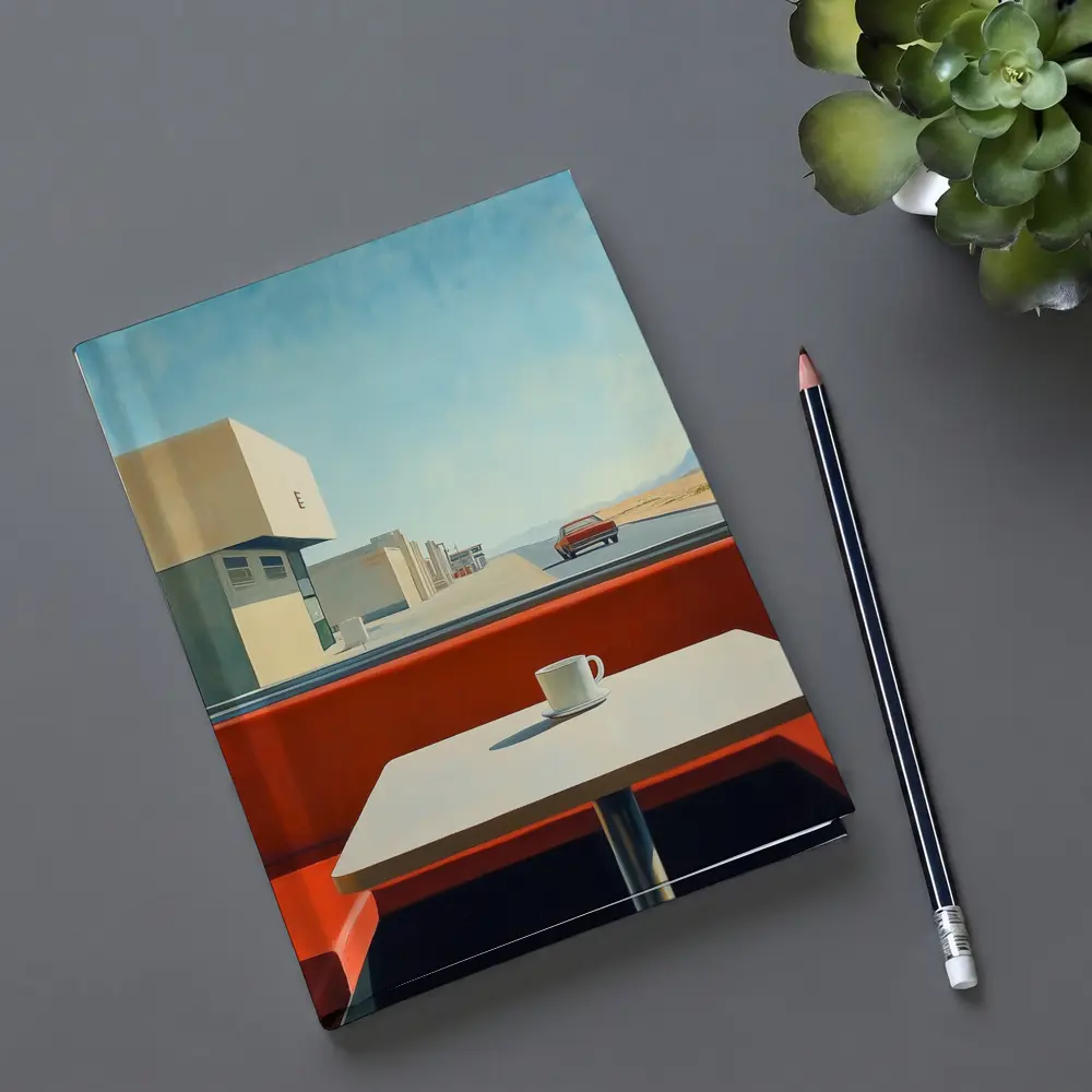 Desert Diner Booth Coffee Retro Painting – Notebooks