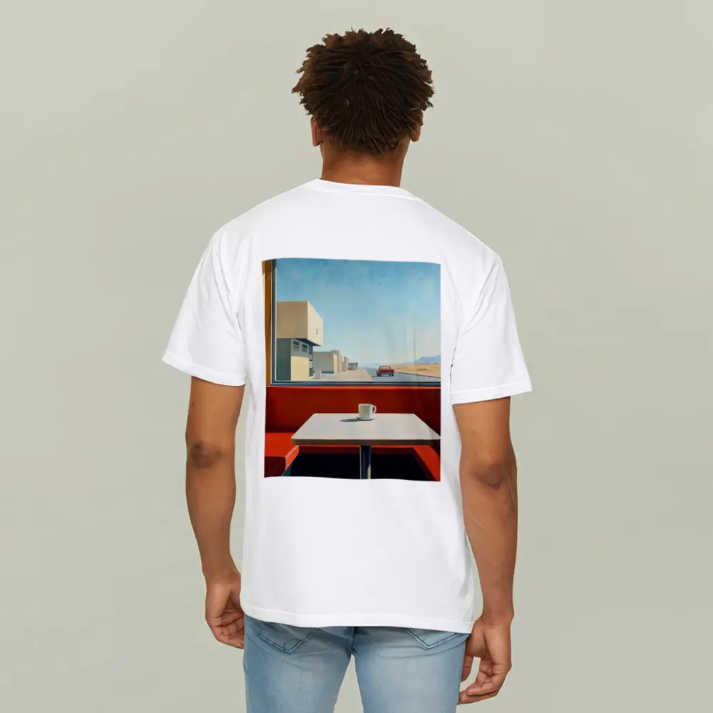 Desert Diner Booth Coffee Retro Painting – T-Shirts