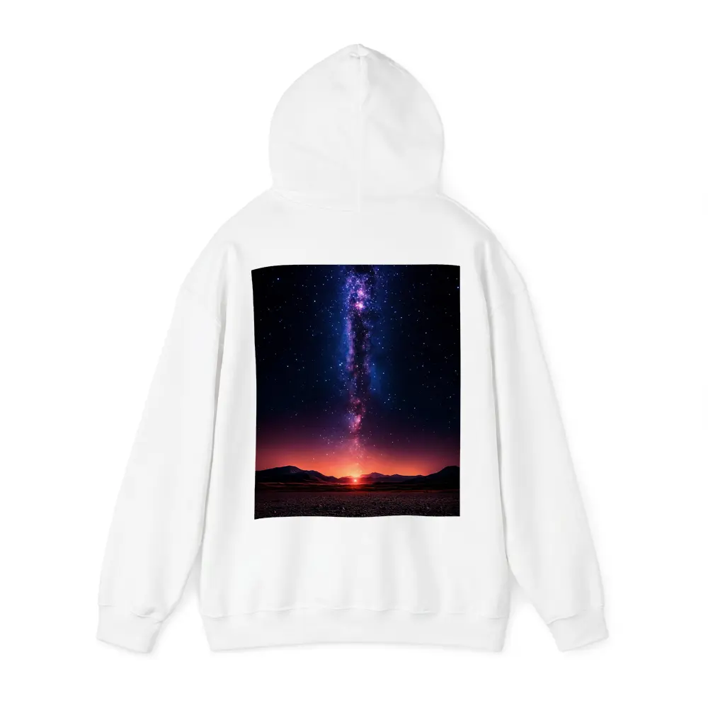 Milky Way Galaxy Over Desert Night Landscape – Hoodies