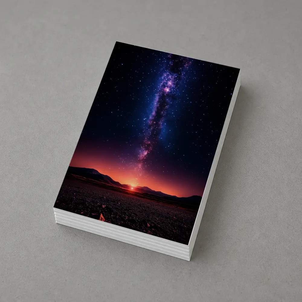 Milky Way Galaxy Over Desert Night Landscape – Postcards
