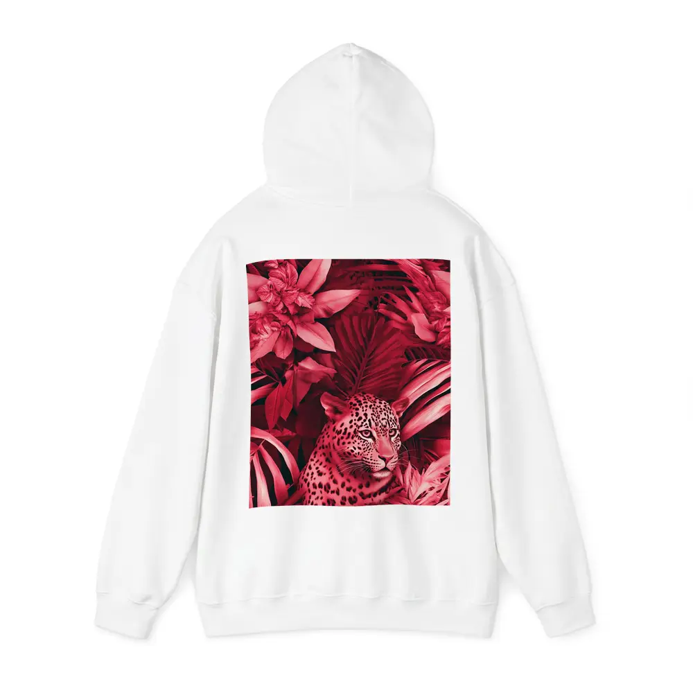 Leopard Hidden In Pink Tropical Jungle – Hoodies