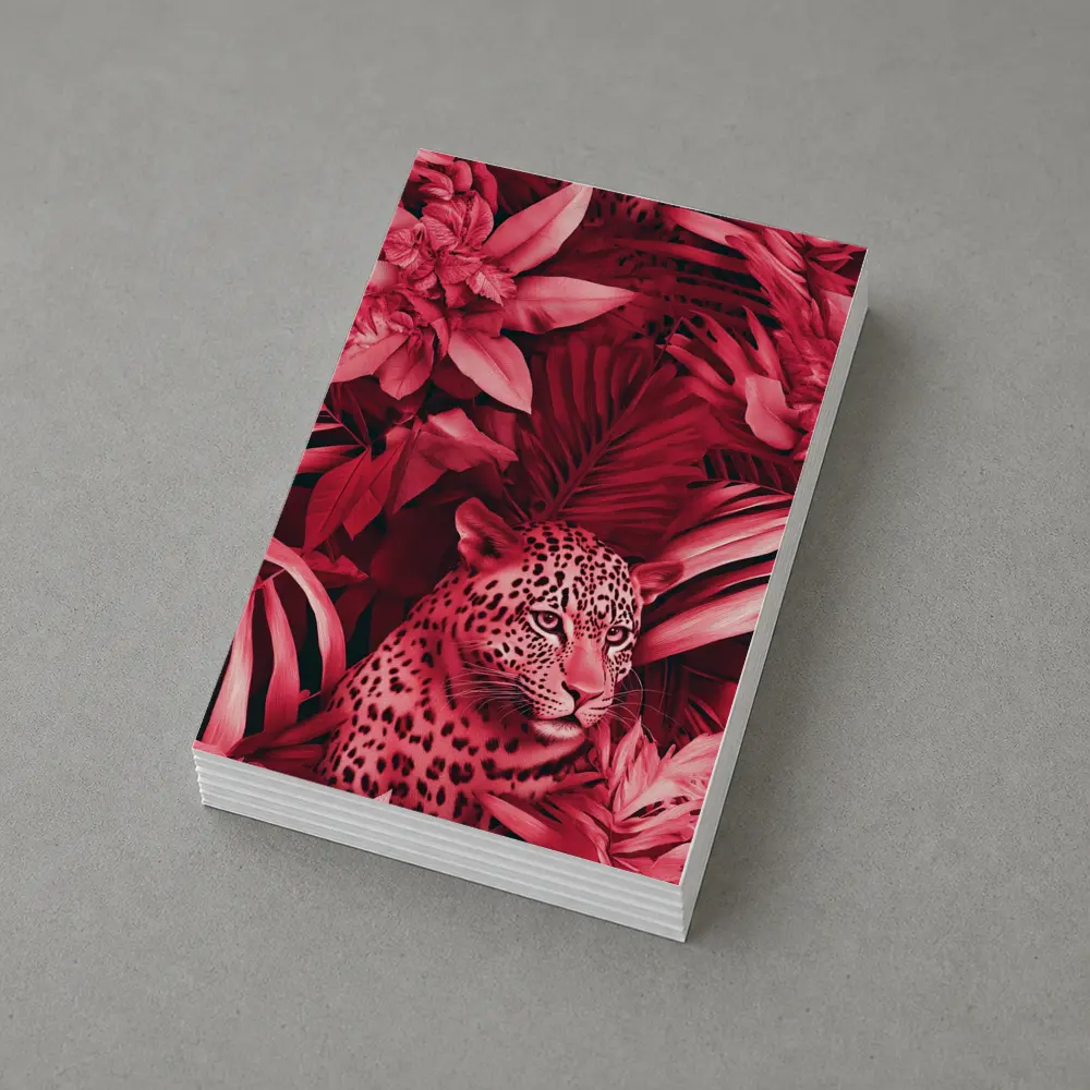 Leopard Hidden In Pink Tropical Jungle – Postcards