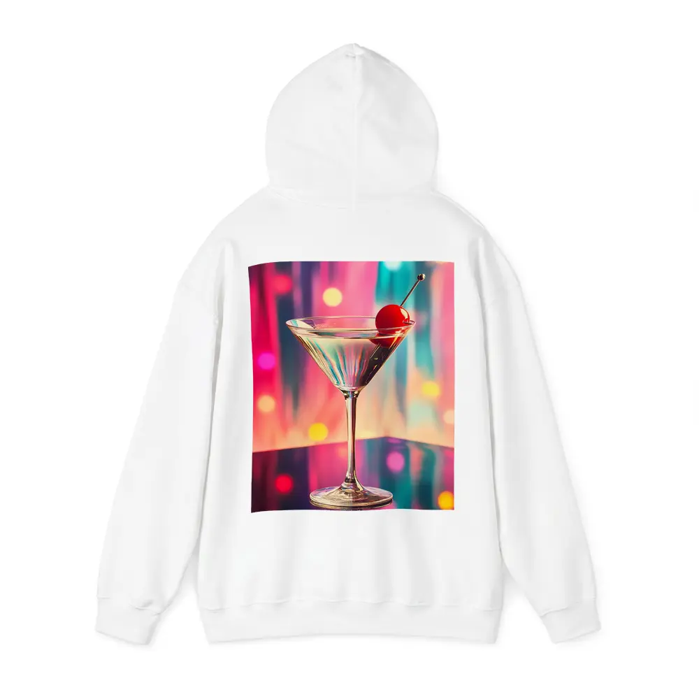Martini Glass Cherry Colorful Bokeh Bar – Hoodies