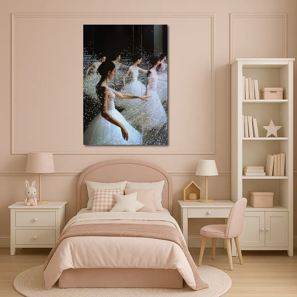 Ballet Dancer Infinite Mirror Light Installation – Wall Art