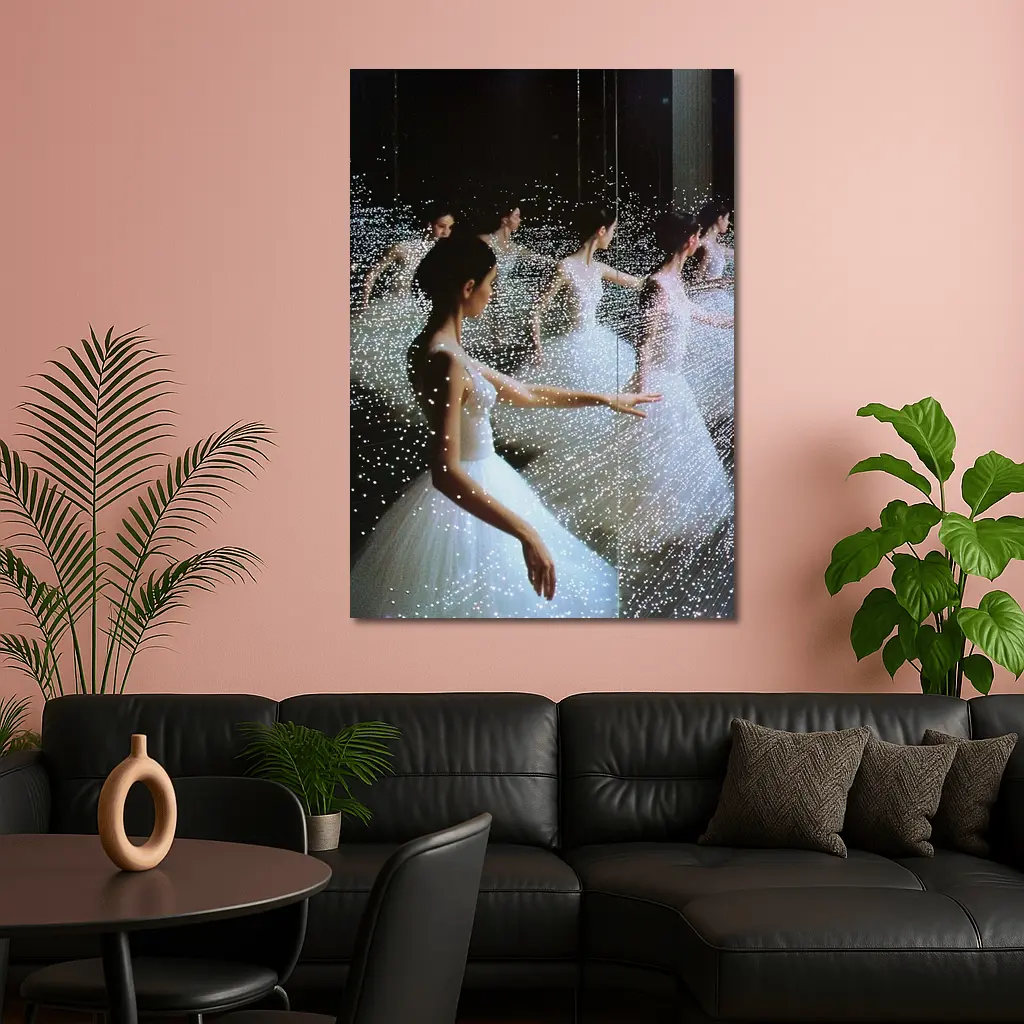 Ballet Dancer Infinite Mirror Light Installation – Wall Art