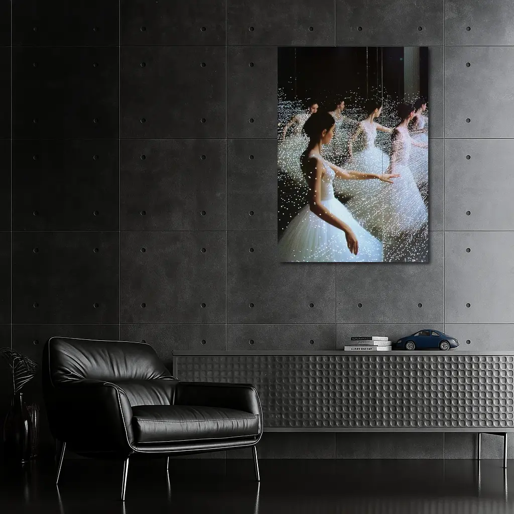 Ballet Dancer Infinite Mirror Light Installation – Wall Art