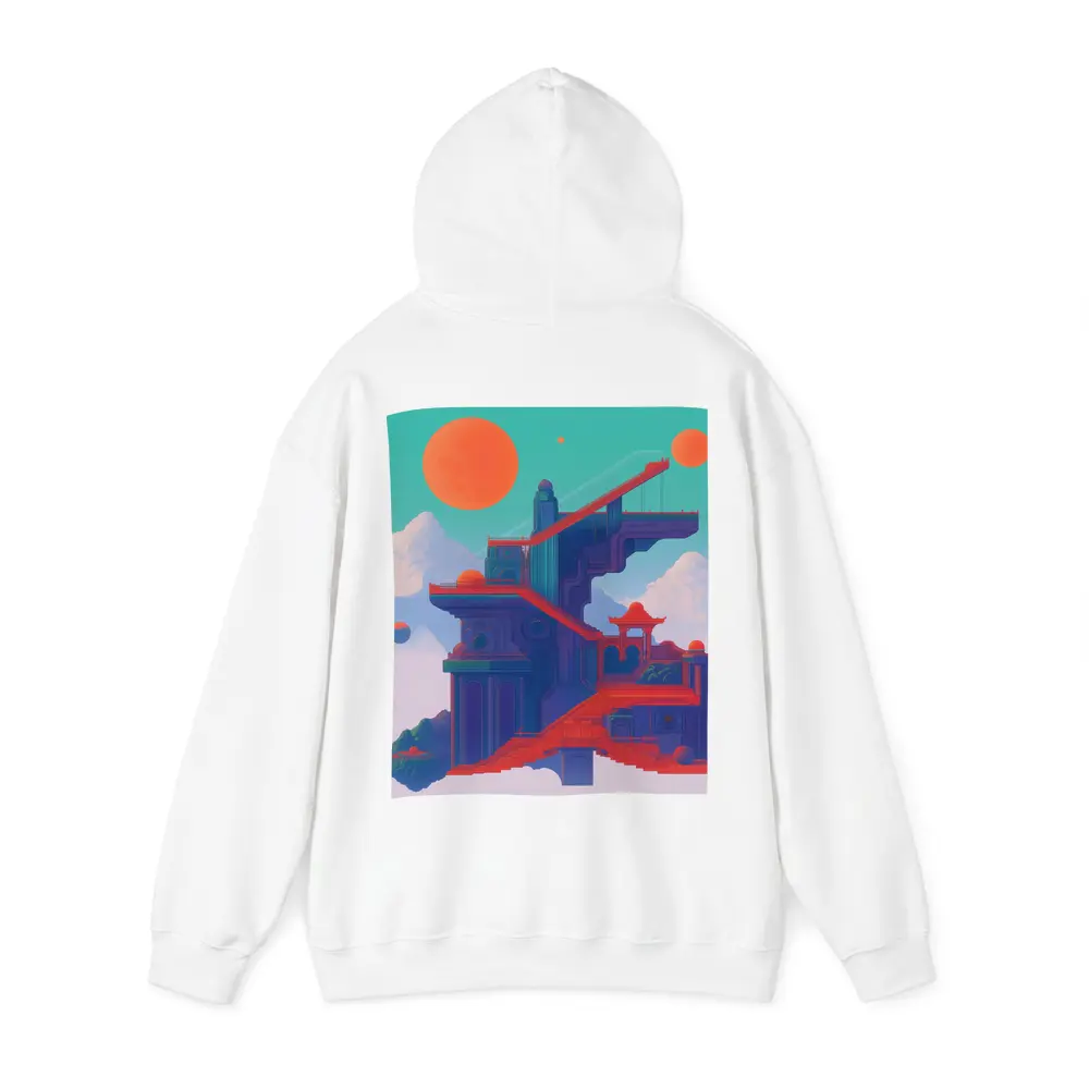 Surreal Asian Temple Floating Above Clouds – Hoodies