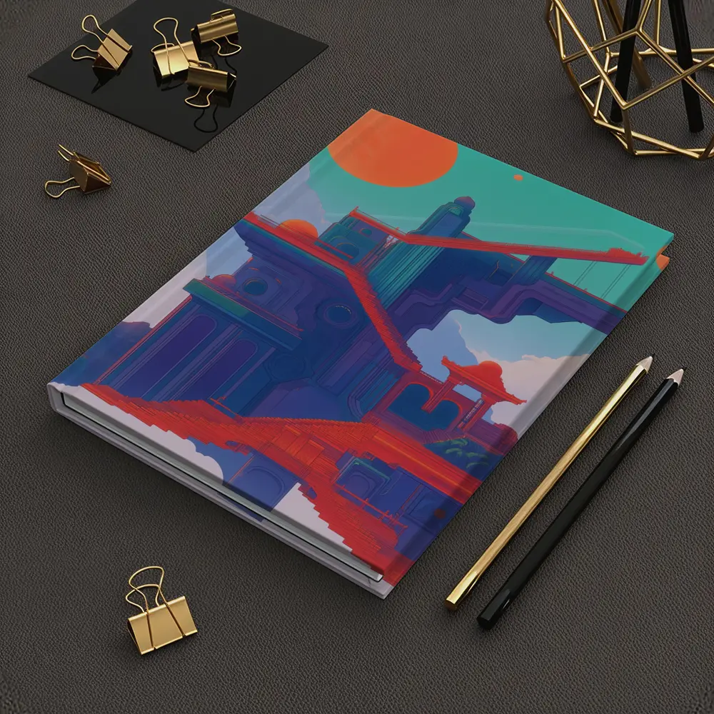 Surreal Asian Temple Floating Above Clouds – Notebooks