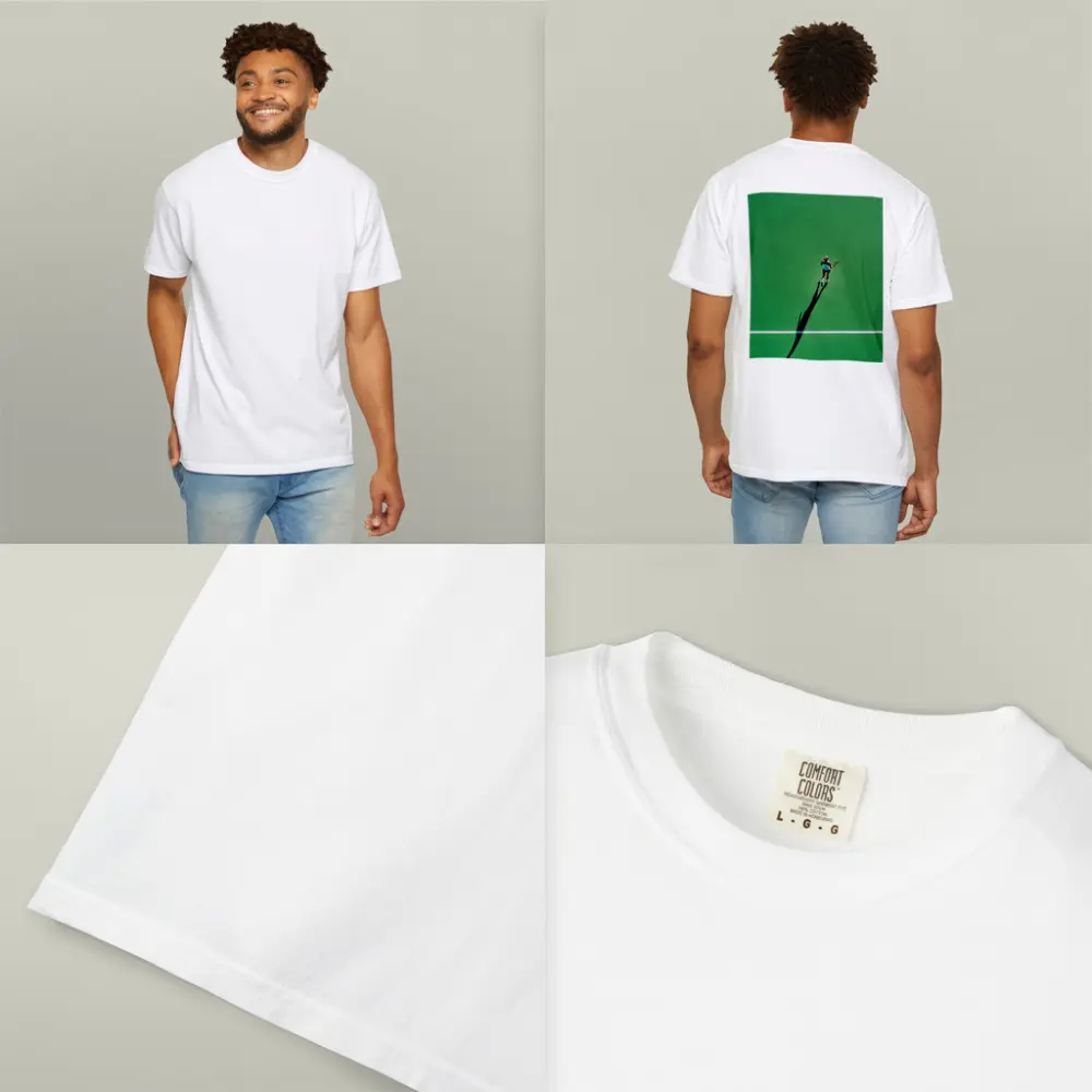 Tennis Player Aerial View Green Court – T-Shirts