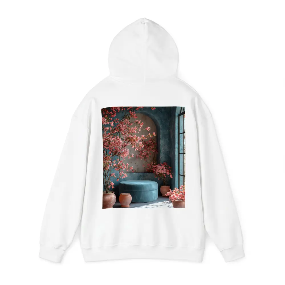 Pink Blossoms Teal Room Cozy Interior – Hoodies
