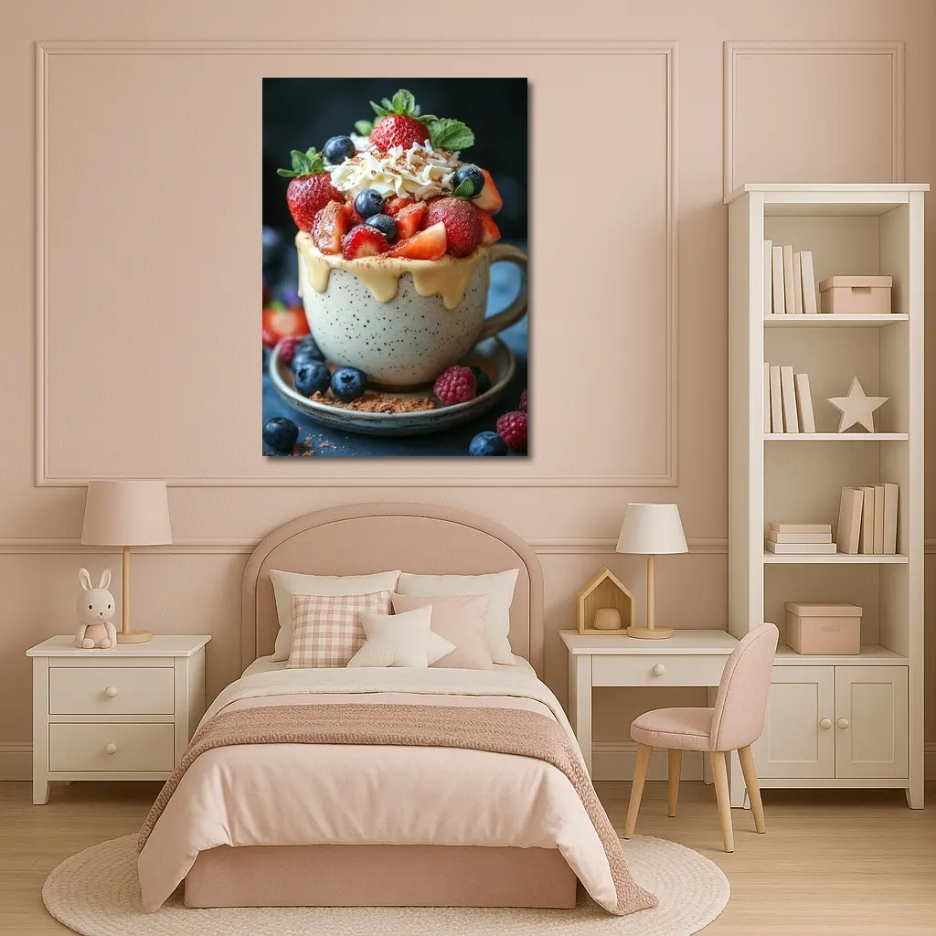 Berry Dessert Cup With Caramel Drizzle – Wall Art