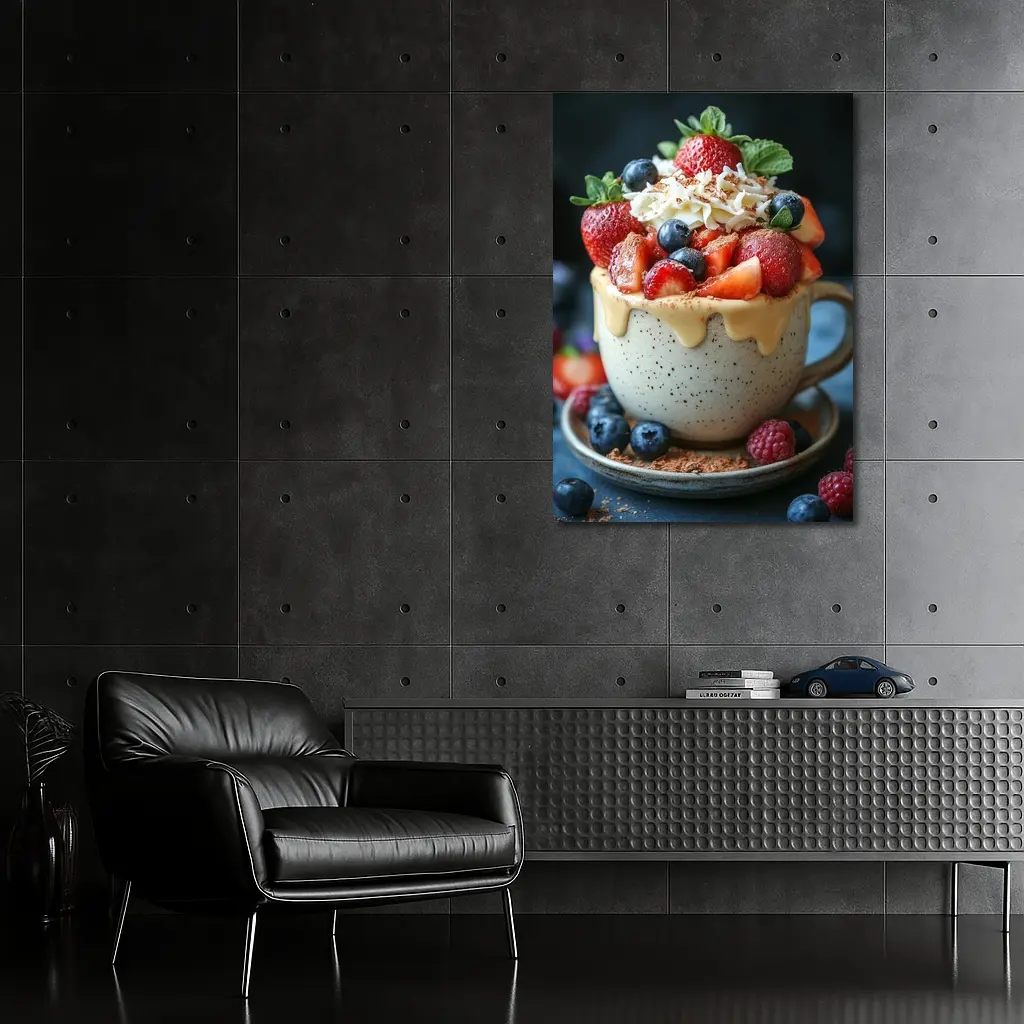 Berry Dessert Cup With Caramel Drizzle – Wall Art