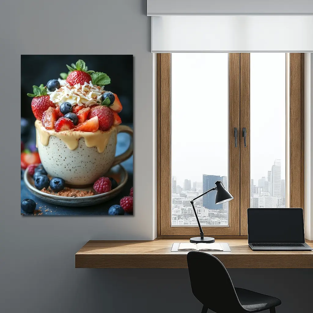 Berry Dessert Cup With Caramel Drizzle – Wall Art