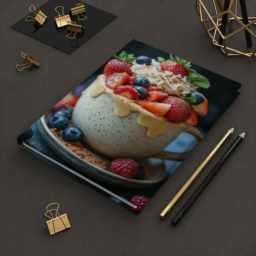 Berry Dessert Cup With Caramel Drizzle – Notebooks