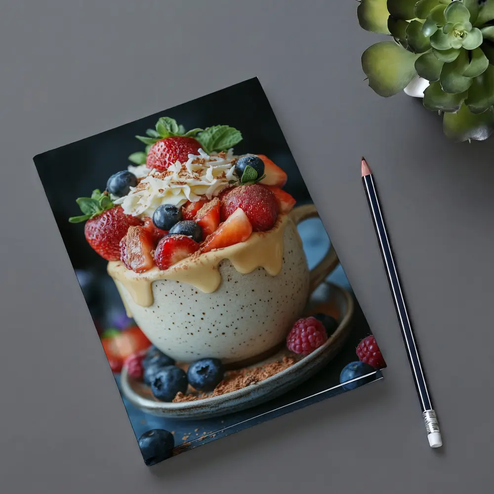 Berry Dessert Cup With Caramel Drizzle – Notebooks