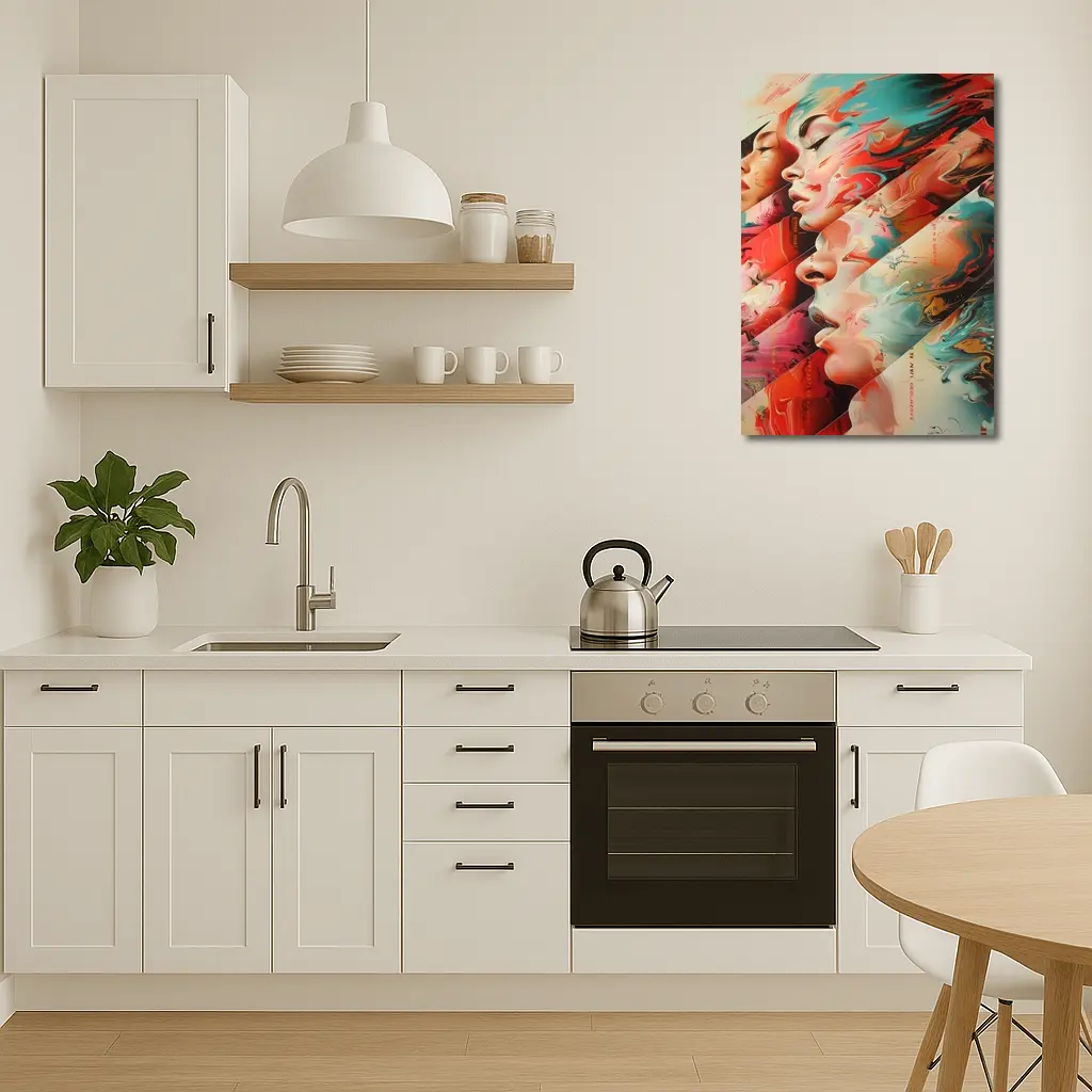 Abstract Women Faces Fluid Paint Art – Wall Art