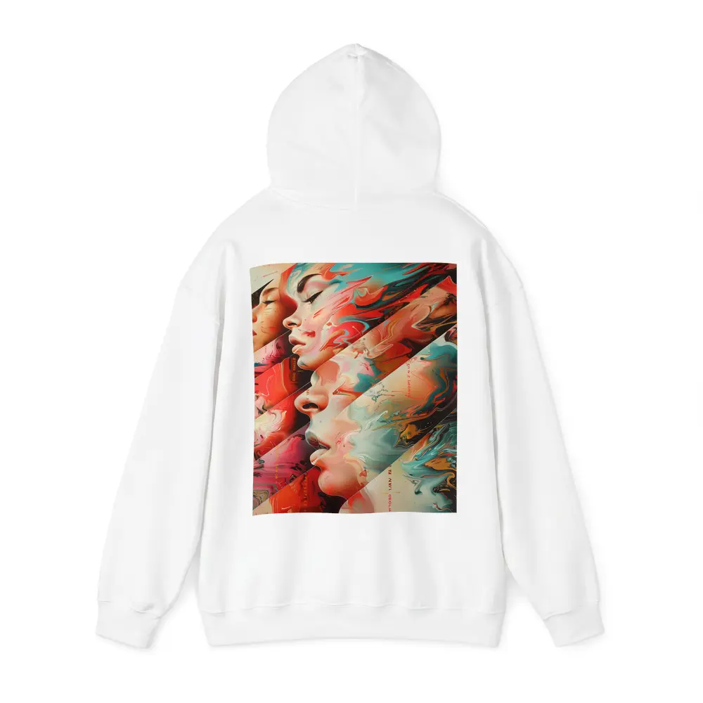 Abstract Women Faces Fluid Paint Art – Hoodies