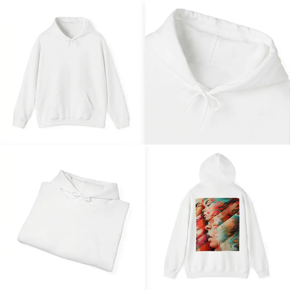 Abstract Women Faces Fluid Paint Art – Hoodies