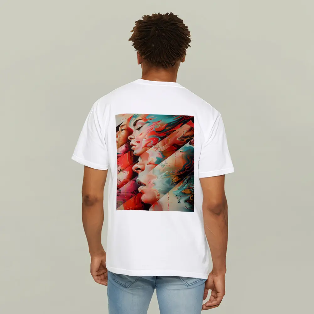 Abstract Women Faces Fluid Paint Art – T-Shirts