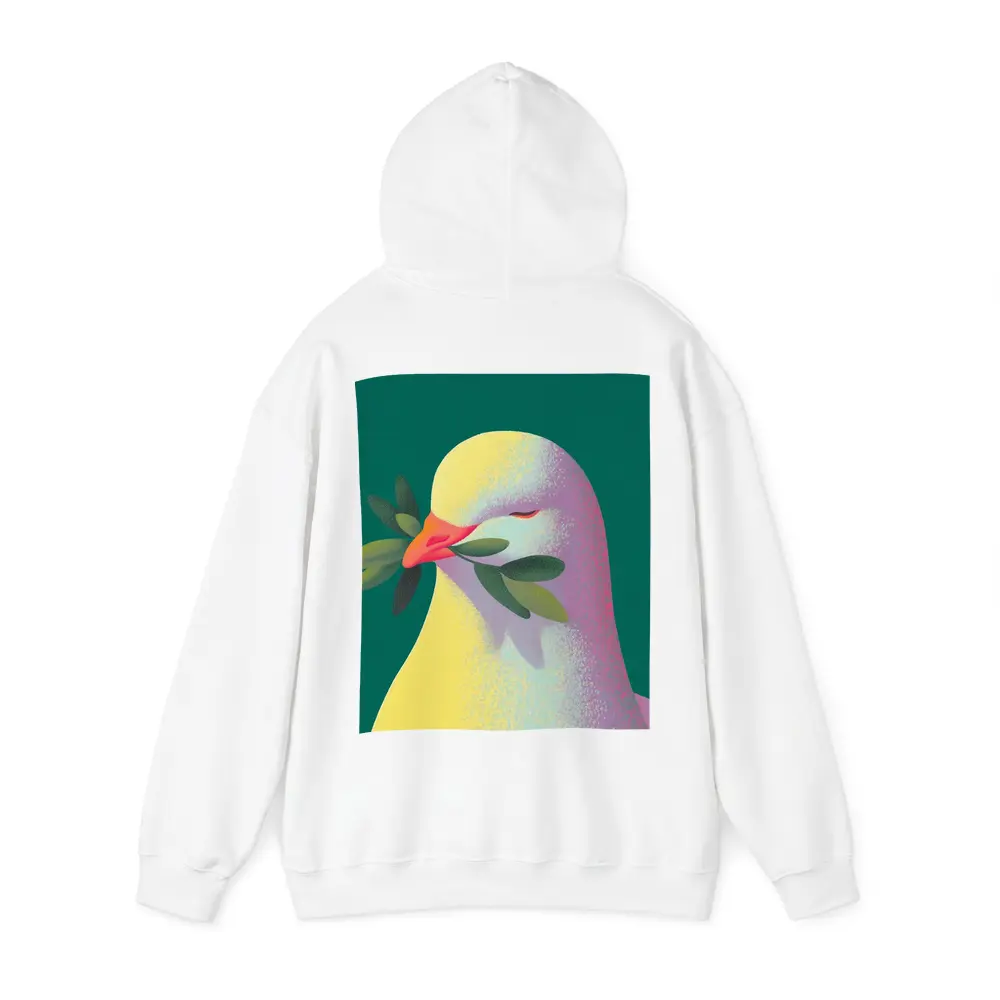 Peace Dove Olive Branch Green Background Art – Hoodies
