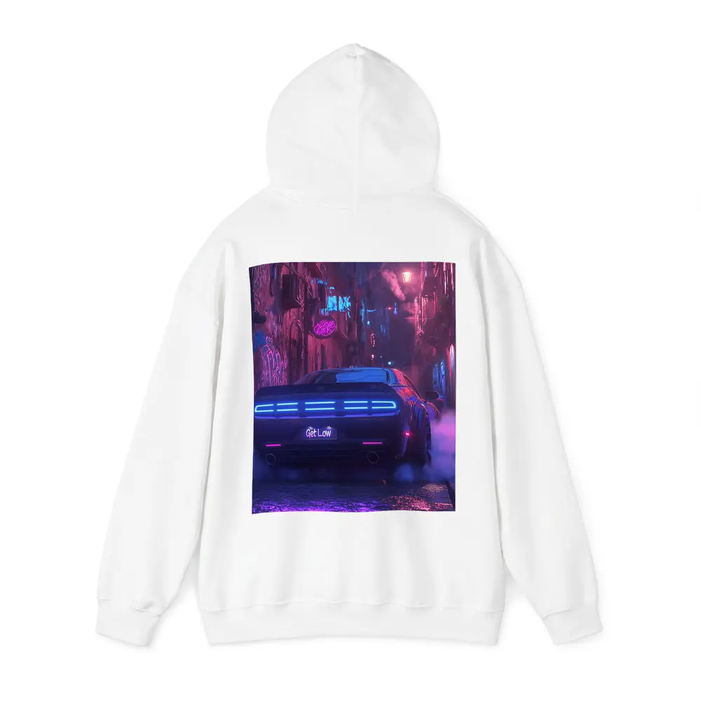 Dodge Challenger Neon Alley Night Scene – Hoodies