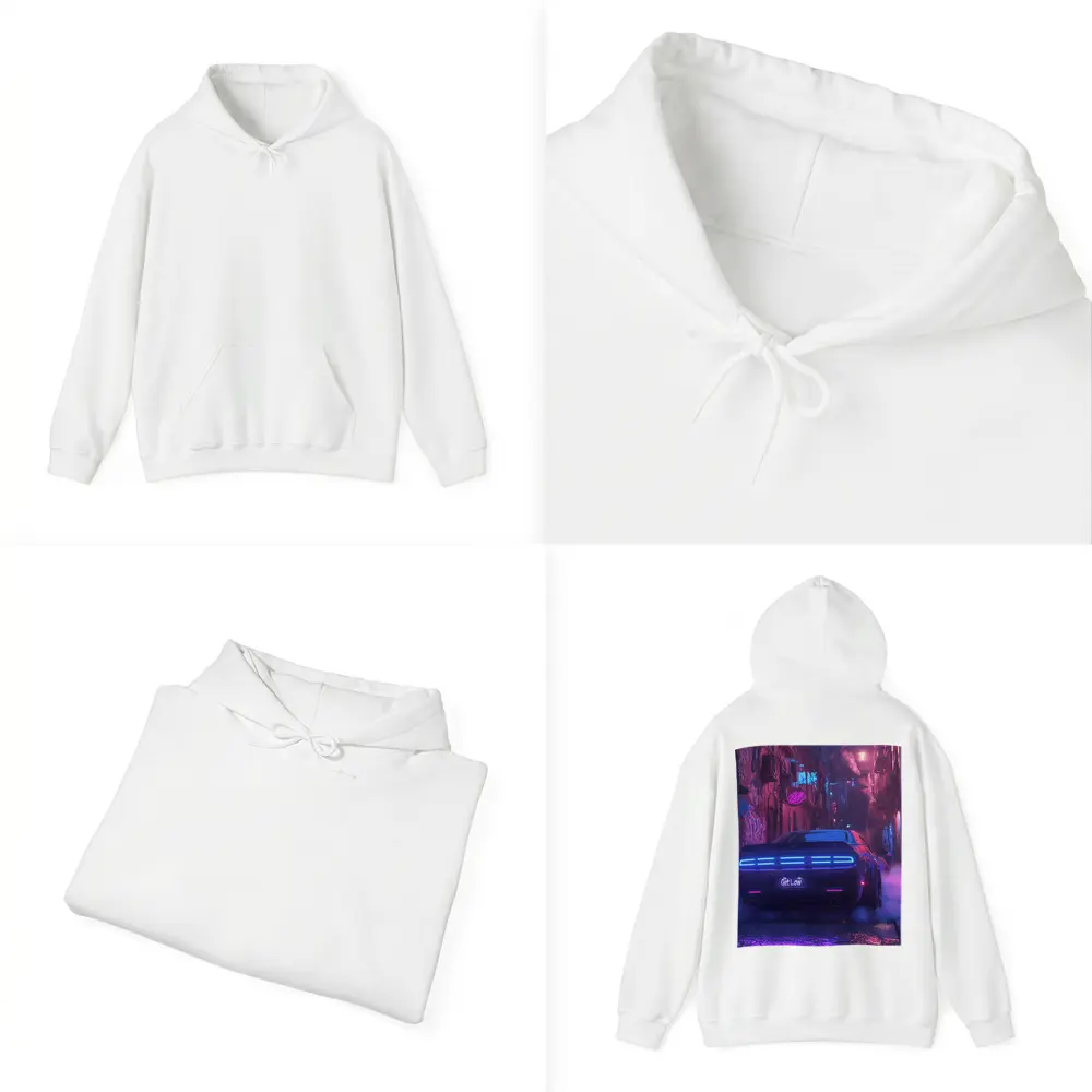 Dodge Challenger Neon Alley Night Scene – Hoodies