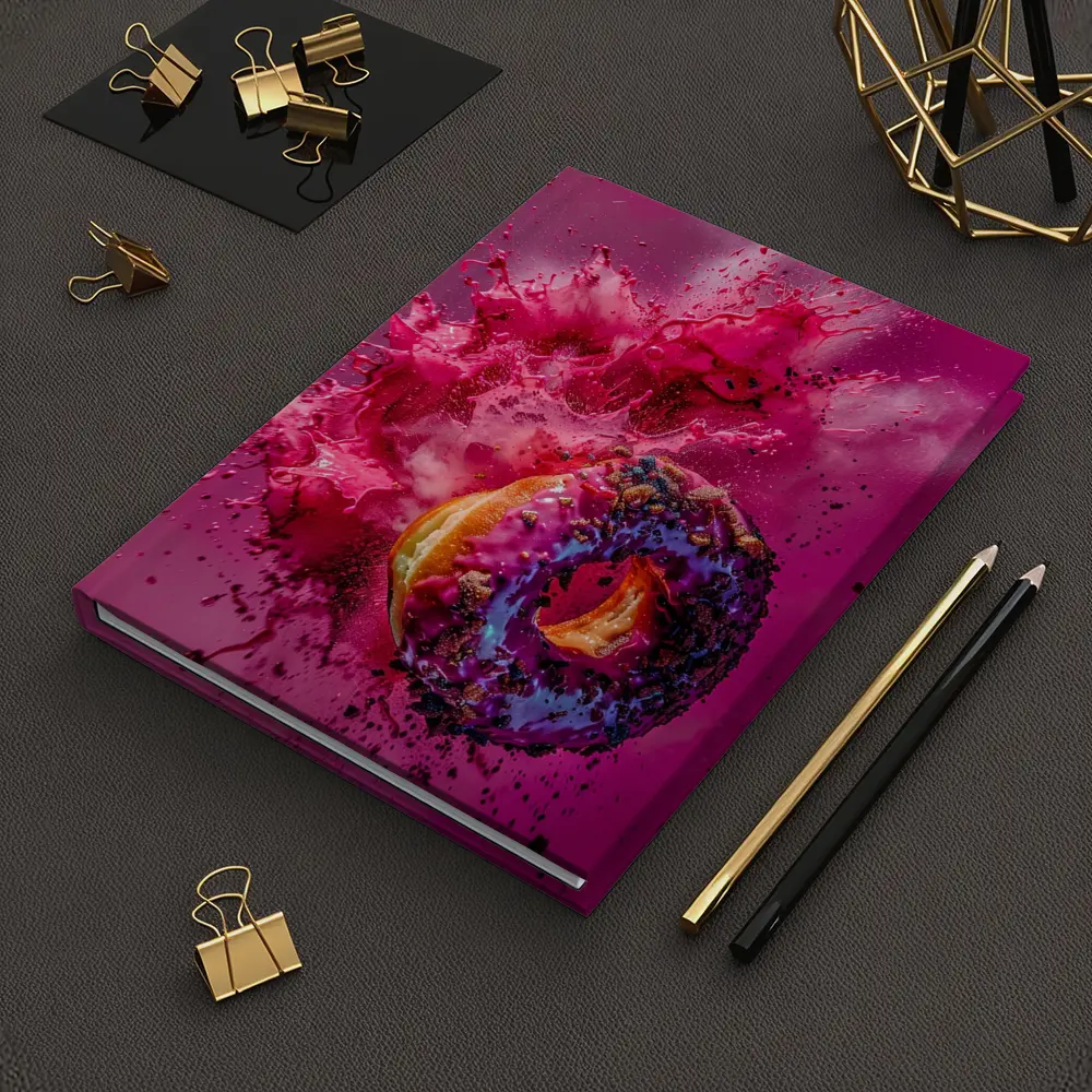 Purple Glazed Donut Pink Powder Explosion – Notebooks