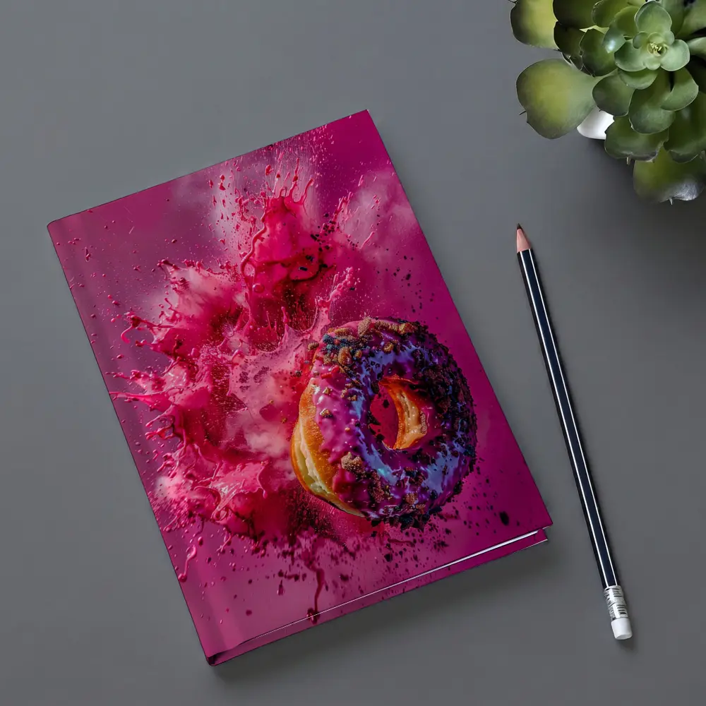 Purple Glazed Donut Pink Powder Explosion – Notebooks