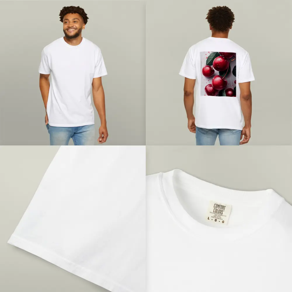 Red Cherries Watercolor Art White Background – T-Shirts
