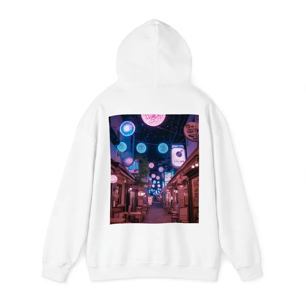 Tokyo Japan Alley Neon Glowing Spheres Night – Hoodies