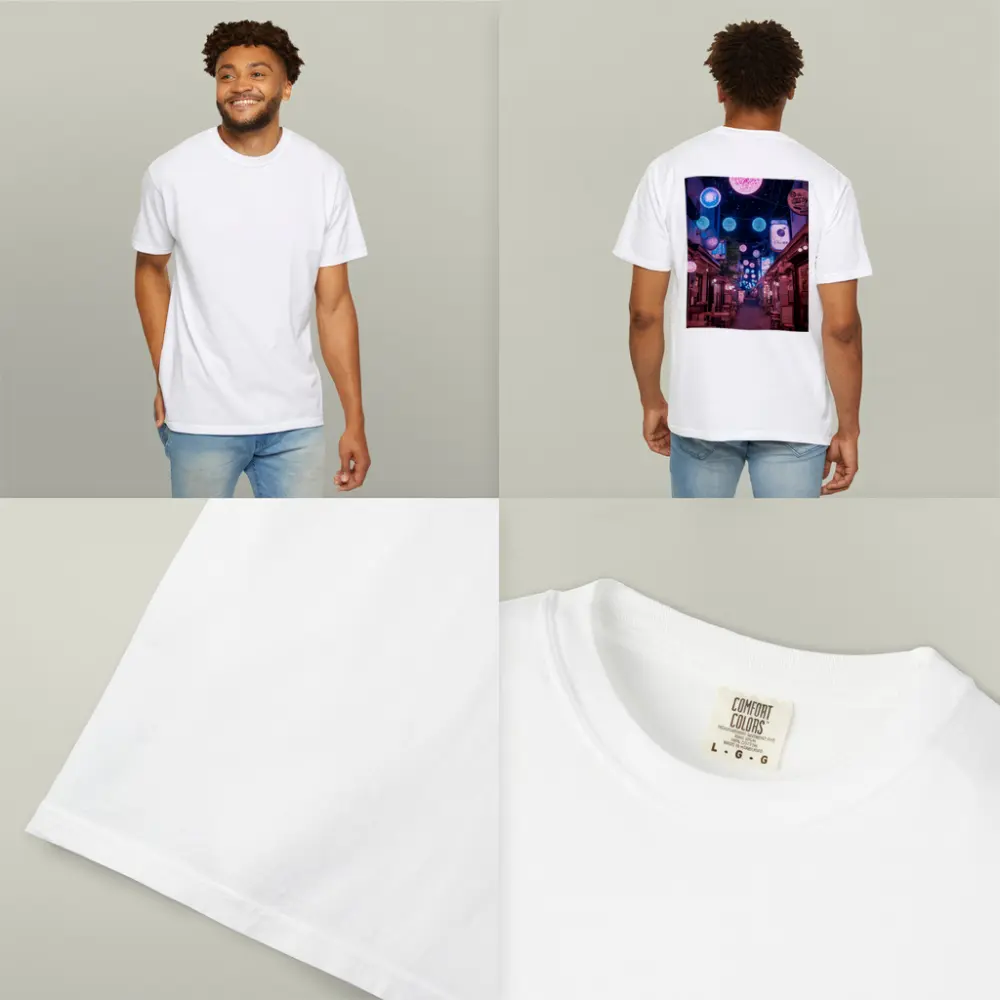 Tokyo Japan Alley Neon Glowing Spheres Night – T-Shirts