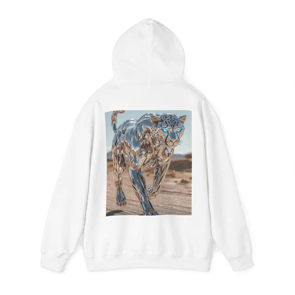 Chrome Leopard Blue Eyes Desert Scene – Hoodies