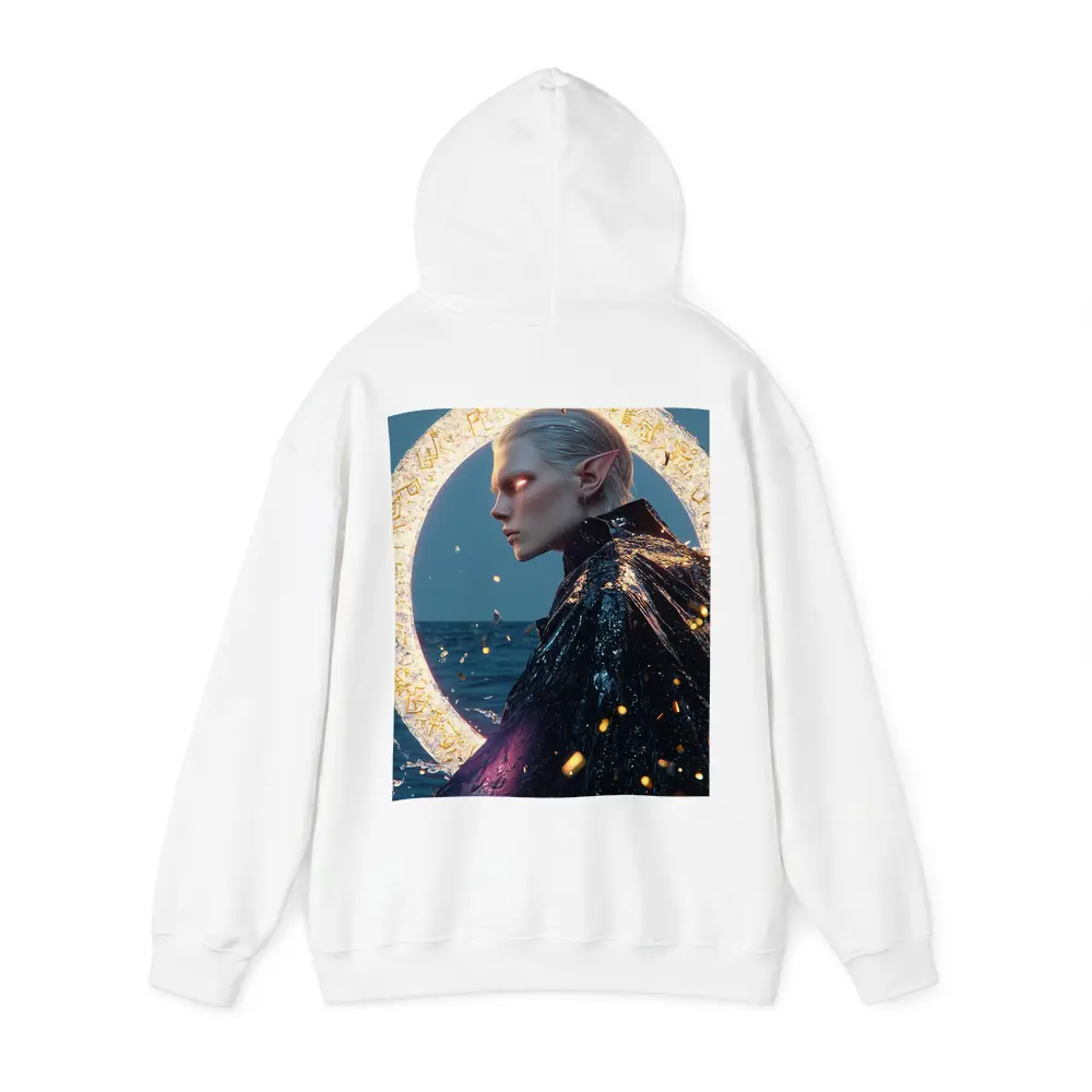 Elf Warrior Glowing Portal Ocean Fantasy – Hoodies