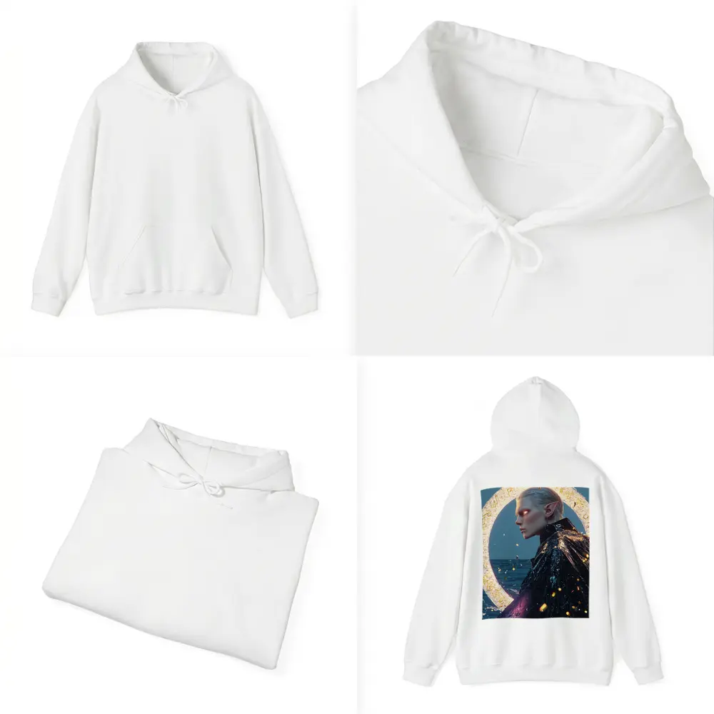 Elf Warrior Glowing Portal Ocean Fantasy – Hoodies